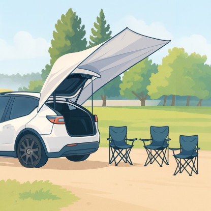 MYP038 原廠車尾延伸天幕-遮陽篷 (2022~24年 ModelY)